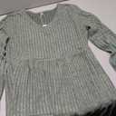 Womens Square Neck Long Sleeve Fall Dresses Casual Babydoll Sweater Dress Green XL