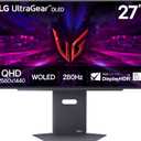 LG 27GX700A-B 27-inch Ultragear QHD (2560 x 1440) OLED Gaming Monitor, 280Hz, 0.03ms, NVIDIA G-Sync, AMD FreeSync Premium Pro, VESA DisplayHDR TrueBlack500, with up to DCI-P3 99.5%, HDMI 2.1, Black