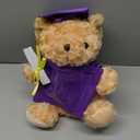 Sotiff 10'' 2025 Graduation Plush Bear with Picture Frame for 4 x 6'' Photo Graduation Gifts Stuffed Bear for Kids Granddaughter Son Girls Boys Preschool Kindergarten Students(Dark Brown, Purple)