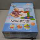 LotFancy Toddler Basketball Hoop for Kids, 2 in 1 Adjustable Baby Sports Toys, with Light and Music, Indoor Infant Interactive Learning Toy, Christmas Birthday Gifts for 1 2 Year Old Boys Girls