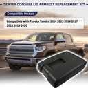 Center Console Armrest Lid Fit for Toyota Tundra 2014-2021 Black