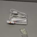 H HUNLEE 5FT Flat Extension Cord Ultra Thin Outlet Concealer with Cord Concealer Kit,Flat Outlet Extender with 3 Outlet Power Strip,Universal Size Flat Plug Power Strip for Home,ETL Listed,White