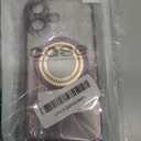 Misscase for iPhone 16 Magnetic Glitter Case Compatible with MagSafe,Full Protection Slim Shockproof Anti-Scratch Case with Camera Lens Protector Logo View Dust-Proof Net for Women Purple