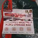 BALEINE Soft Christmas Wrapping Paper Storage Bag, 40" Durable PE Gift Wrap Storage Bag with Flexible Partitions and Pockets for Ribbon, Accessories (Green) 