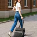 Arcoyard Rolling Backpack for Women, Travel Rolling Laptop Backpack with Wheels, Vertical & Horizontal Storage 2 In 1, Flip-Top Design, Water-Resistant Overnight College Underseat Carry on Luggage