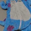 Toddler Blue Monster Costume: Hooded Halloween Animal Onesie - Cute Fuzzy Warm Fall Winter Blue Monster Outfit (6-12 Months)