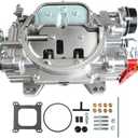 1906 Carburetor 4 Barrel Carb with Electric Choke Satin Finish Replacement For Edelbrock AVS2 650 CFM Carburetor Square Flange New Annular Flow Booster