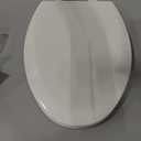 Bemis 1500EC Durable Wood Toilet Seat with Easy Clean Hinges, Made in USA, Elongated, Biscuit