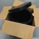 Cesun 1.2 Gallons Small Black Trash Can, Bathroom Garbage Can with Lid and Foot Pedal, Mini Round Wastebasket for Bathroom, Bedroom, Office, 4.5 Liters / 1.2 Gallons, Matte Black