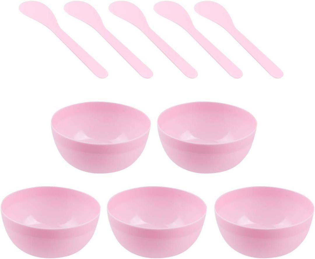 Milisten Pink Mixing Bowl 3.3 Inch Mixer Bowl for Diy Crystal Mud and Glue Crafts Kitchen & Dining Bakeware