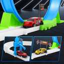 360-degree Thrilling Loop Track Includes Two Loops and Three 1:64 Scale Toy Cars for Easy Storage. It's Perfect for Boys Aged 3-7 and Makes a for Birthdays, Halloween, Christmas