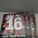 Pack Of 3 Gcardist 2025 16th Birthday Greeting Card, Jumbo 16 Years Old Birthday Gift Card,Memory Back In 2009（Envelope）