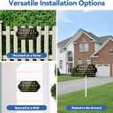 Private Property No Soliciting No Trespassing No Loitering Sign for House and Yard 14 x 7 Inches Sign with 28 Inches Long Stake Rust Free Aluminum Metal (Style E)