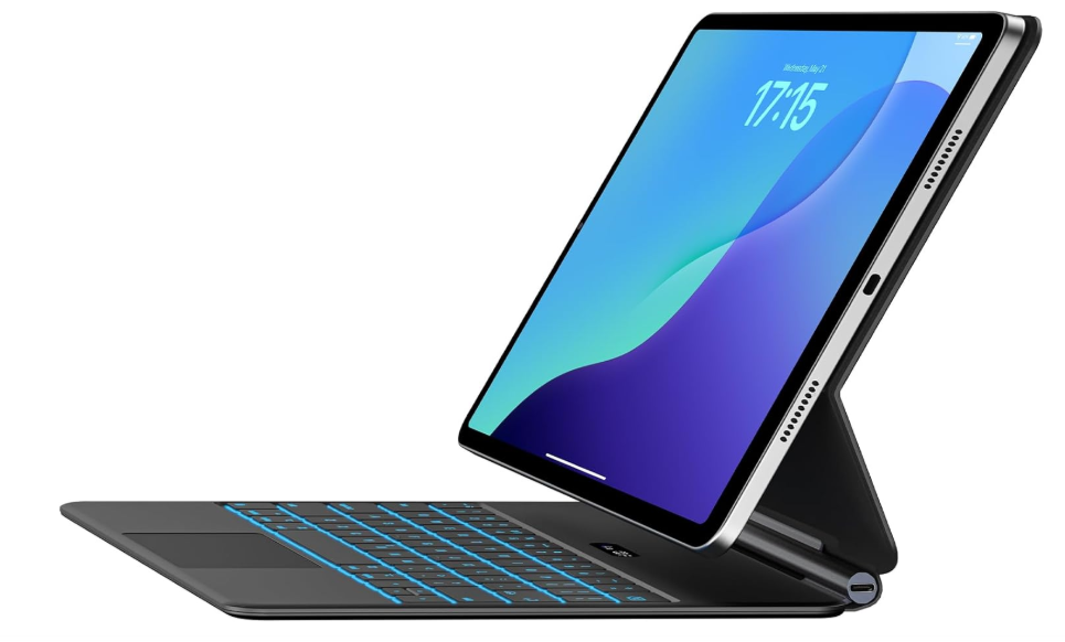 Jibrealg Keyboard Case for iPad 11th (A16, 2025) & iPad 10th Generation, UltraSlim Magic Keyboard with MultiTouch Trackpad, 7 Colors Backlight, Smart Keyboard for iPadA16, Black