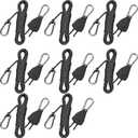 Longer 15ft Paracord Rope Tie Down Ratchet Strap Small Reflective Portable Adjustable Fix Camping Rope Tent Tarp Tie Downs Grow Plant Light Hangers Pulley Tightener Tensioner Adjuster 1/8in 8Pack