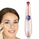 Eye Lift Wand, 3 in 1 Vibrating 98F to 113F LCD Eye Massager for Dry Eyes, Dark Circles and Puffiness, Face & Neck Lifting Tool for Fine Lines and Wrinkles, Rose Gold
