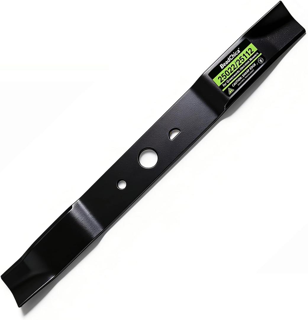 BeadChica Lawn Mower Blade for Greenworks 20inch and 21inch Mowers 25022, 25112,Mower Blade Replacement Parts (1 pc)