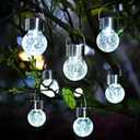 Solpex 12 Pack Hanging Solar Lights Outdoor,Solar Outdoor Lights Decorative, Solar Powered Waterproof Lights, Hanging Globe Light for Garden, Yard, Patio, Lawn, Flower Bed(Cold White)