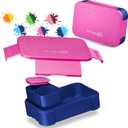 My Vesperbox Lite  Mini Lite - Kids Bento Lunch Box  Extra Durable Lunchbox for Toddlers and School  Leakproof, Child-Friendly, Ideal for Daycare, Preschool & Elementary School (7.48 x 5.12 x 1.97 in, Mini Lite - Purple Blue - 19x13x5cm)