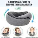 Travel Neck Pillows for Airplanes 2026 New Travel Pillow Neck Travel Pillow Memory Foam Airplane Pillow for Offices and Cars(Dark Blue)