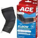 ACE Brand Flex Comfort Compression Elbow Sleeve 208707, Gray L/XL