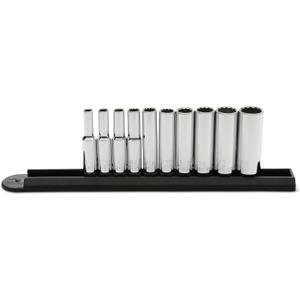 GEARWRENCH 10 Pc. 1/4" Drive 12 Pt. Deep Socket Set, SAE - 80309D