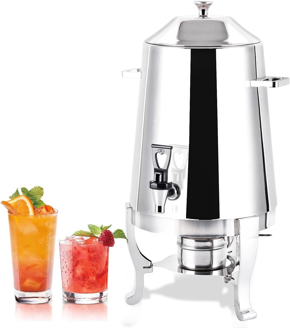 13L Hot Beverage Dispenser Coffee Chafer Urn Stainless Steel Chafer Urn commercial Electric Coffee Urn for Coffee Chocolate Juice Tea Hot & Cold Drinks About 50cup (13L)