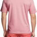 Rouen Mens Polo Shirts Short Sleeve Soft Lightweight Performance Dry Fit Jacquard Casual Collared Golf Polo Shirts for Men (M)