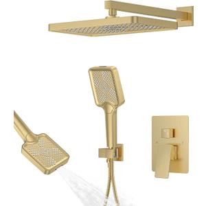 13" Rainfall Shower System with 3-Setting Handheld & Valve