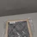 Felt Letter Board with 294 Letters, Numbers & Symbols - 10 x 10 inch Changeable Message Board with Wooden Frame Wall Mount Hook, Black & Wood