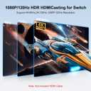 65W Switch Dock Adapter, (3-in-1) PD Charger Port+ 4K HDMI 2.1+UAB A Port, Switch Portable Dock for Nintendo Switch1/OLED/Steam Deck, SwitchCharger with 3FT Charging Cable