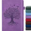 3 Pack Pocket Journaling Notebooks, A6 Small Notebook Total 360 Pages Journaling Notebooks For Note Taking Journals For Writing Mini Note Pads With Pen Holder 100 GSM Thick Paper(3 Purple)
