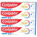 Colgate Total Active Prevention Whitening Gel Toothpaste with Fluoride, Bulk with Clinically Proven Formula That Fights Plaque Bacteria, Mint, 4 Pack, 5.1 oz BBD: 03/2027