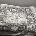 WITSHOCK Living Room Area Rugs 8x10: Washable Rug Boho Soft Non-Slip Low Pile Stain Resistant Foldable Carpet for Bedroom Playroom Dining Room Office Kitchen Farmhouse Home Decor Rug-Bitter Black