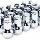 Set of 24 Veritek 14x2.0mm 13/16 Hex 2 Inch Chrome OEM Factory Style Large Acorn Seat Lug Nuts for Ford F-150 Expedition Lincoln Navigator Factory Wheels