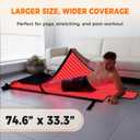 2570 LEDs Dual Full Body Red Light Therapy Mat, Red Light Therapy Blanket, 2570pcs 2in1 LEDs(660nm& 850nm), Premium Leather, Adjustable Timer & Intensity