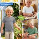 Custoneei 6 Pack Toddler Boys Shirts Summer Tees, 6-Color, 18-24 Months