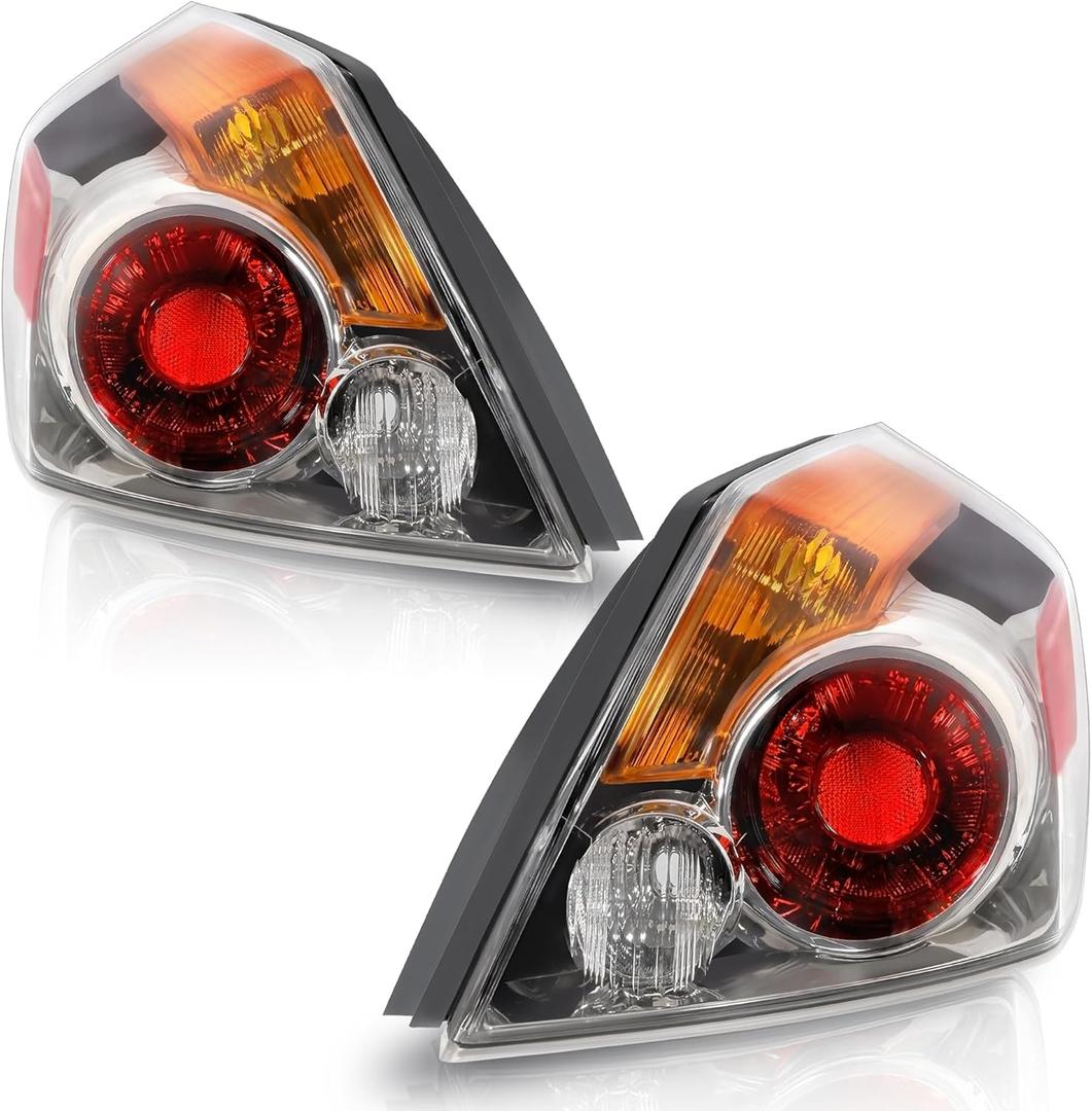 ELH Tail Lights Assembly Fit For 2007-2012 Nissan Altima 4-Door Sedan 2007 2008 2009 2010 2011 2012 Nissan Altima Chrome Trim Left And Right Side