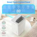 HUMLABS 82 Pints Dehumidifier for Home, 5000 Sq. Ft Dehumidifier for Basement with Drain Hose, Front LED Screen and 1.37 Gal Water Tank, Three Modes, Auto Defrost and 24HR Timer
