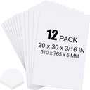 ToLanbbt 12 Pack White Foam Board, 20 x 30 x 3/16" Thick Foam Core Acid Free Poster Foamboard for Art Craft Projects, Painting, Displaying, Signage, Wedding, School