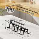 2 x Tumbler Lid Organizer, Space Saving Water Bottle Lid Organizers Under Cabinet Cup Lid Organizers Multi-Purpose Hook for Kitchen Organizer and Storage (Black)