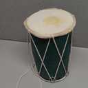 Small 10 x 6 Inch Compact Dholak Drum Set, Handmade Wood & Leather Classical Indian Hand Percussion Drums, World Musical Instruments Punjabi Tabla Dhol Dholki For Decor & Travel Gift