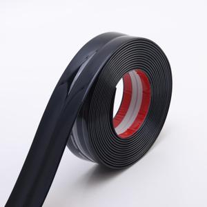 Multifunctional Wall Molding Trim & Corner Guards & Caulk Strip, Apply in Table Edge Door Frame Baseboard for Protection and Decoration, Shiny Black, 16.4ft x 0.8"