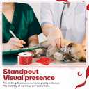 Fuyoooo 1000 Pcs Adhesive Drug Name Label Medication Stickers 2.5" x 2.5" Veterinary Medication Instruction Label Added to I. V. for Medical Pharmacy Healthcare Medicine, Fluorescent Red