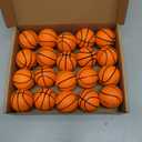 Hxezoc Mini Basketball Stress Balls 20 Packs Basketball Foam Sports Balls Small Squeeze Anxiety Bulk Toy Ball for Kids Basketball Birthday Party, School Carnival Party Supplies