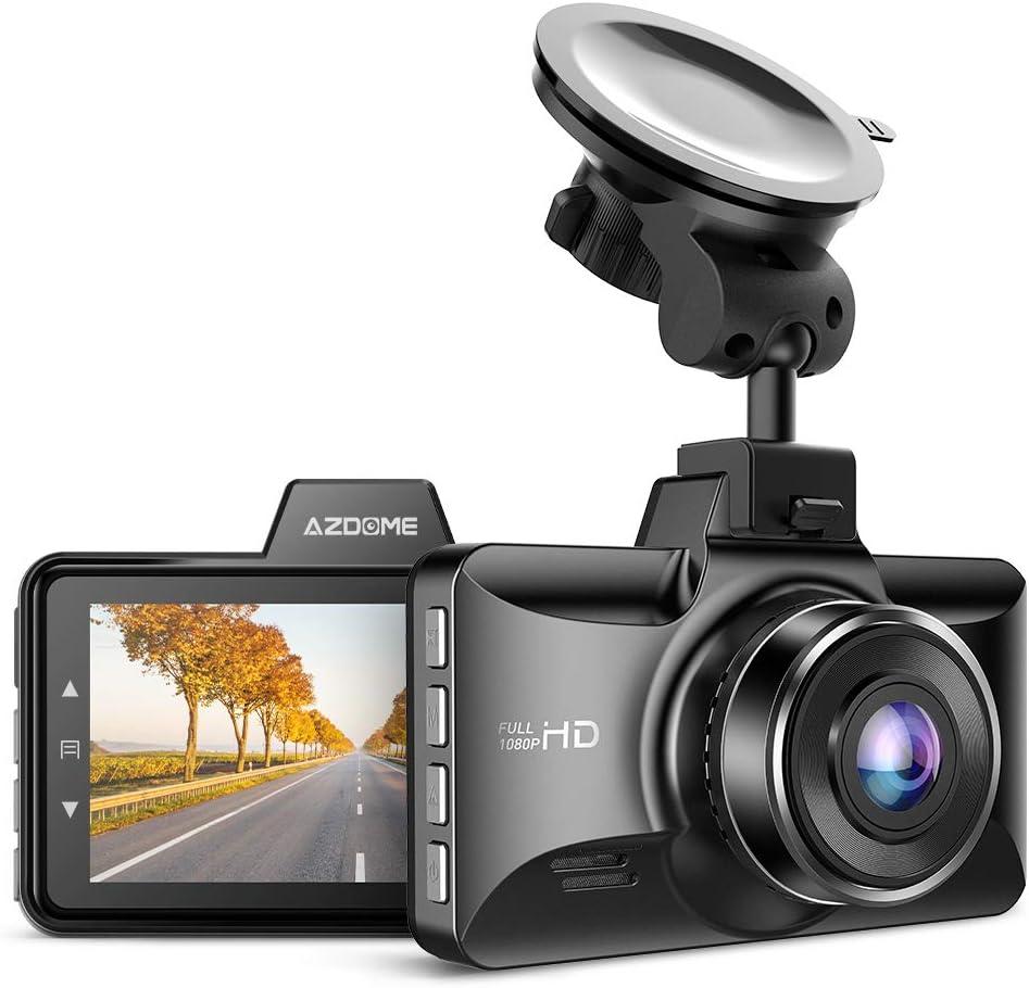 AZDOME M01 Pro Dash Cam, 3 inch 2.5D IPS Screen Car Driving Recorder, 1080P FHD Dashboard Camera DVR, 150 Wide Angle, Super Night Vision, Park Monitor, G-Sensor, for Car Taxi