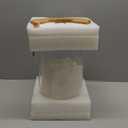 HBlife 14-16 Lbs Glass Rice Dispenser with Wooden Stand Flour and Cereal Container with Glass Measuring Cup Pantry Food Organization Storage Bin with Airtight Bamboo Lid, 8L