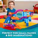 National Geographic Kids Junior Jumbo Marble Run, 80-Piece Ball Drop Toy | Includes Storage Bin, Kid-Safe Balls & Buildable Marble Run Maze for Toddlers & Preschoolers Ages 2+
