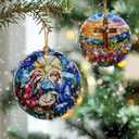 2 x Nativity Scene Ornament: Christmas Ornaments, Religious Christmas Decorations for Tree, Catholic Ornament & Christian Holiday Decor | Religious Gifts, Christian Gifts - Design D