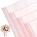 RUSPEPA 20 Sheets Flower Wrapping Paper, Waterproof Floral Bouquet Wrapping Paper, Florist Supplies Packaging Paper for Birthday, Party, Wedding and DIY Crafts - Pink